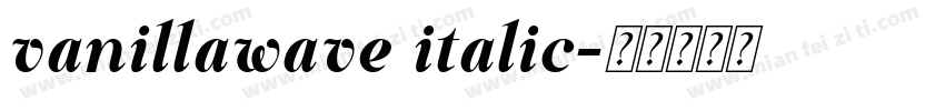 vanillawave italic字体转换